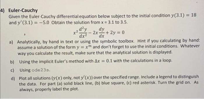 Solved This Is Instructions To Create A Matlab Code. The | Chegg.com