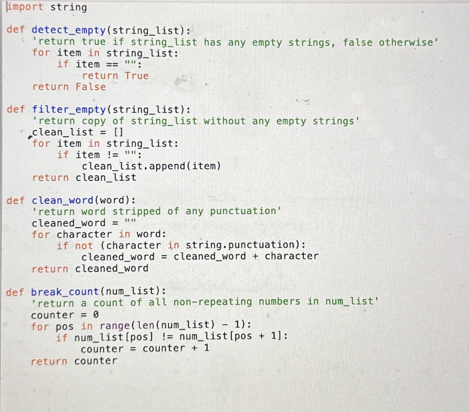Solved Review the python code in the picture and answer the | Chegg.com
