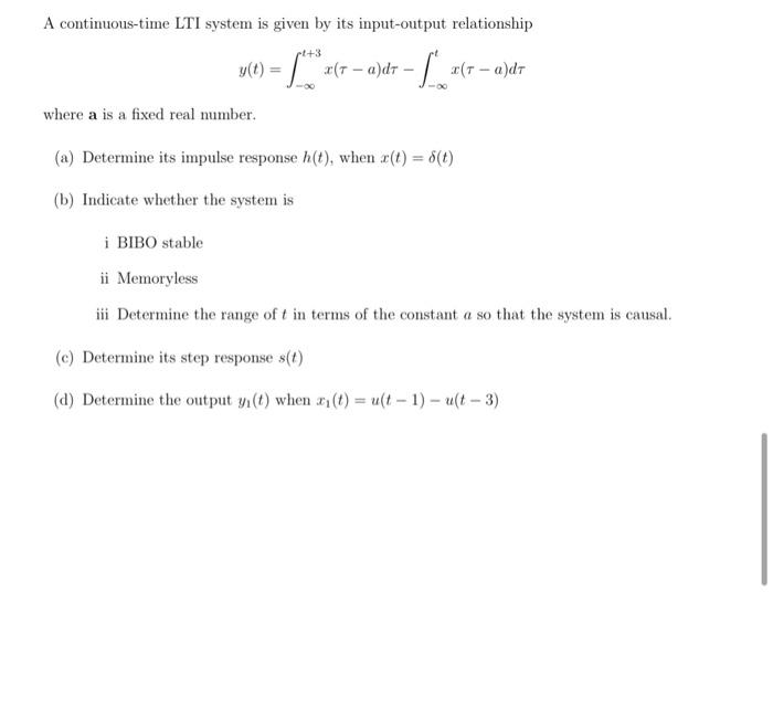 Solved An Lti System Is Given By The Block Diagram Below Chegg Com