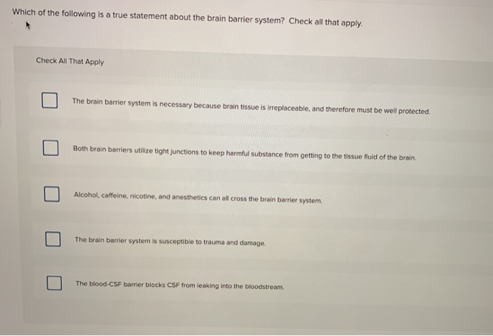 Solved Which of the following is a true statement about the | Chegg.com