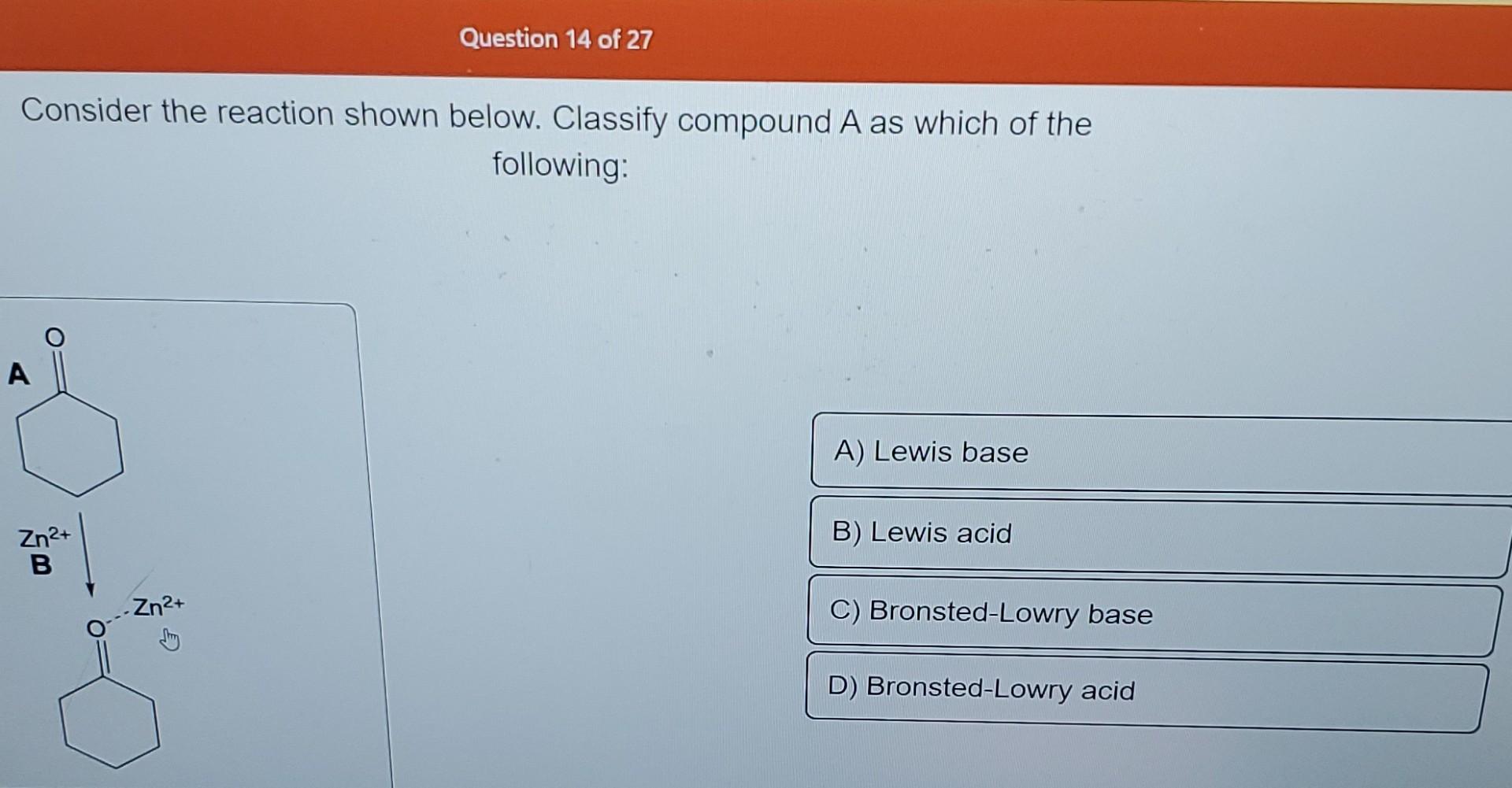 Solved Consider The Reaction Shown Below Classify Compound Chegg Com