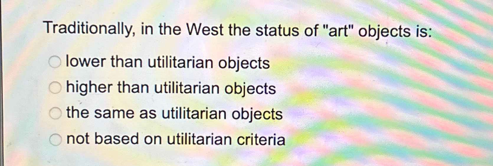 Solved Traditionally, in the West the status of 