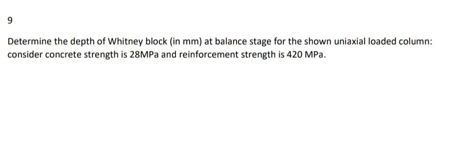 Solved 9 Determine the depth of Whitney block (in mm) at | Chegg.com