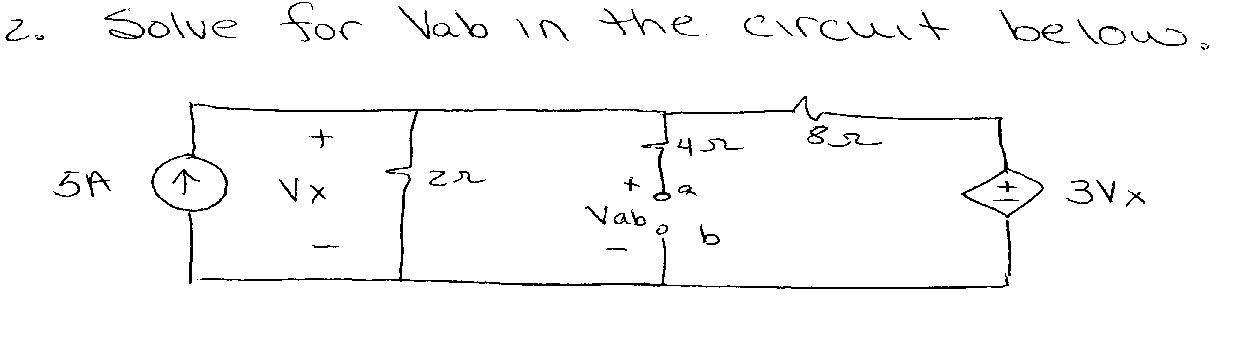 Solved Solve for Vab in the circuit below. | Chegg.com