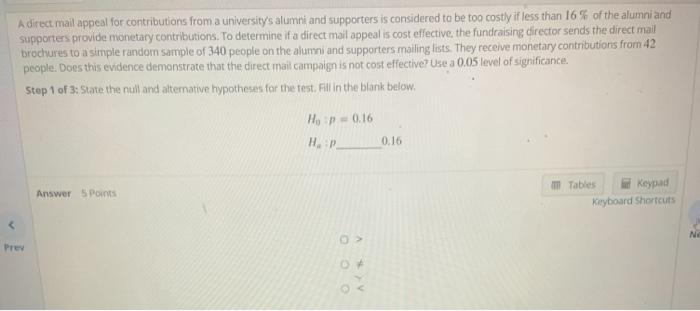 Solved A direct mail appeal for contributions from a | Chegg.com