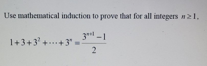 Solved Use Mathematical Induction To Prove That For All | Chegg.com