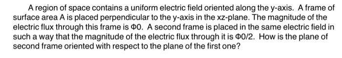 Solved A region of space contains a uniform electric field | Chegg.com