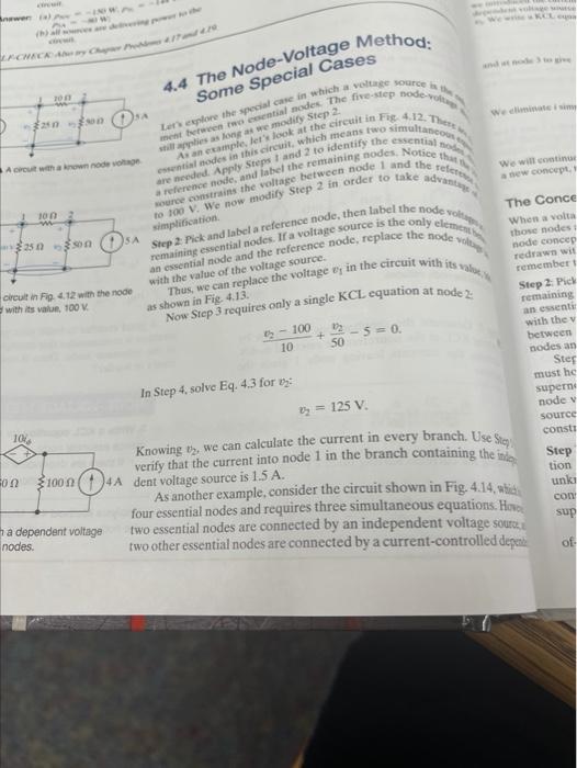 Solved Problem Assignment 2: The Node Voltage Method 1. For | Chegg.com