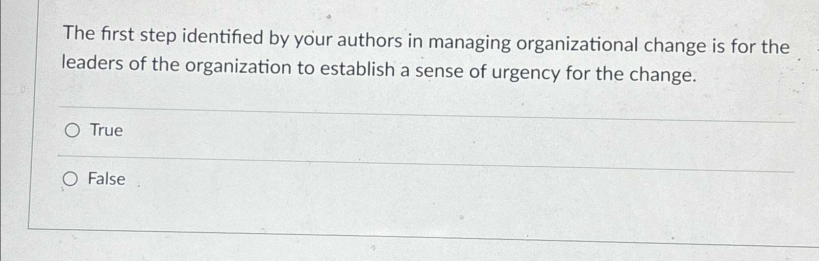 Solved The first step identified by your authors in managing | Chegg.com