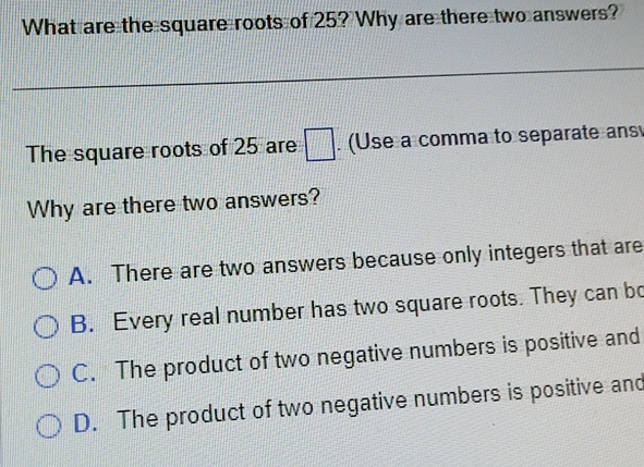 solved-what-are-the-square-roots-of-25-why-are-there-two-chegg