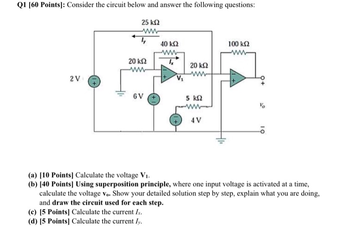Solved Q1 [60 Points): Consider the circuit below and answer | Chegg.com