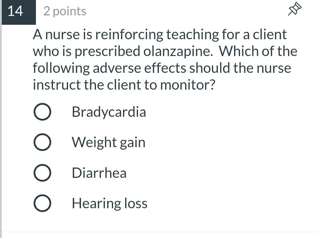 Solved 부 14 2 points A nurse is reinforcing teaching for a | Chegg.com