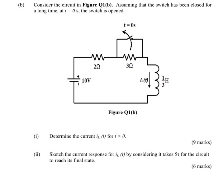 Solved Q1 (a) Capacitors in Figure Q1(a) has been charged up | Chegg.com