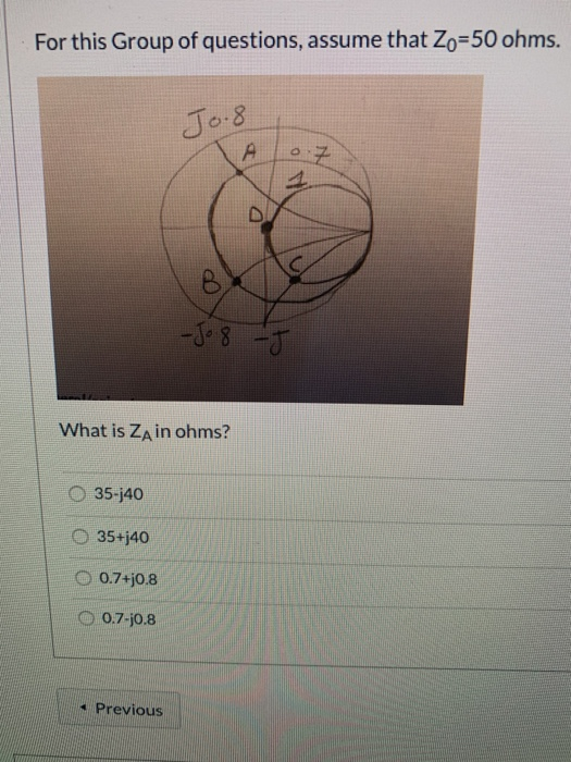 Solved For This Group Of Questions Assume That Zo 50 Ohms Chegg Com