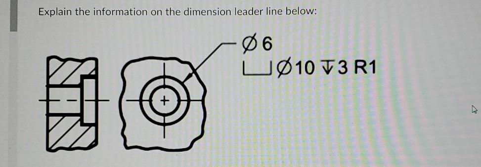 Solved Explain the information on the dimension leader line