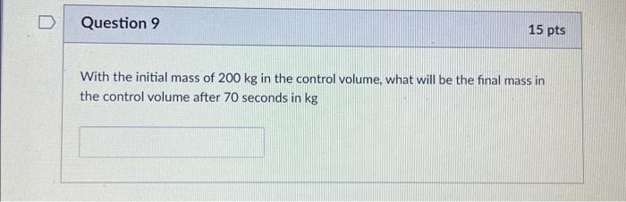 Solved Problem statement for questions 8&9 The mass flow | Chegg.com