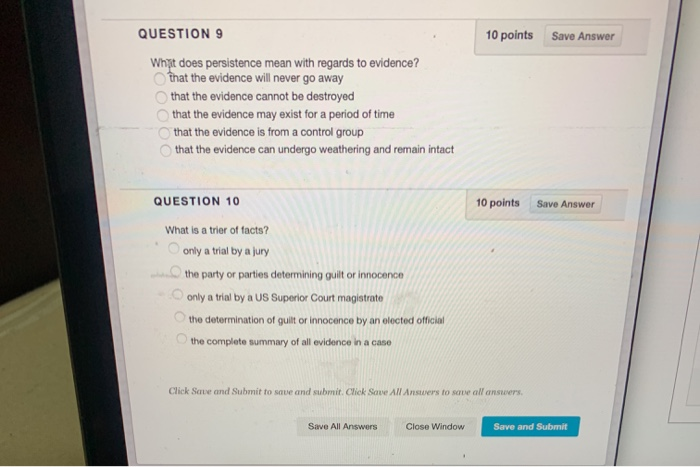 QUESTION 9 10 points Save Answer What does | Chegg.com
