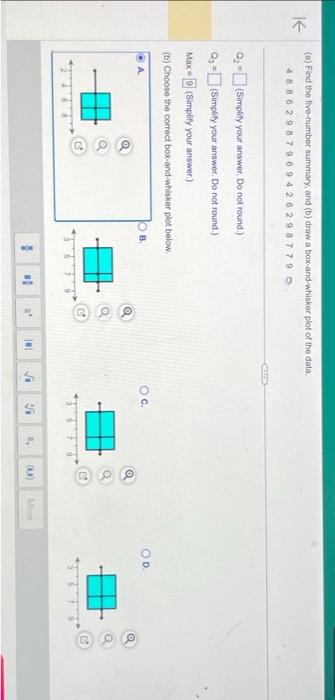 Solved (a) Find the five-number summary, and (b) draw a | Chegg.com