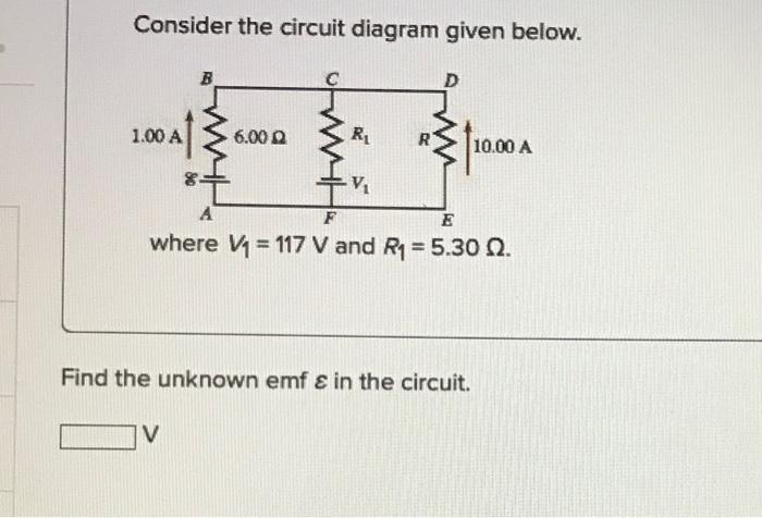 Solved Consider The Circuit Diagram Given Below. Where | Chegg.com