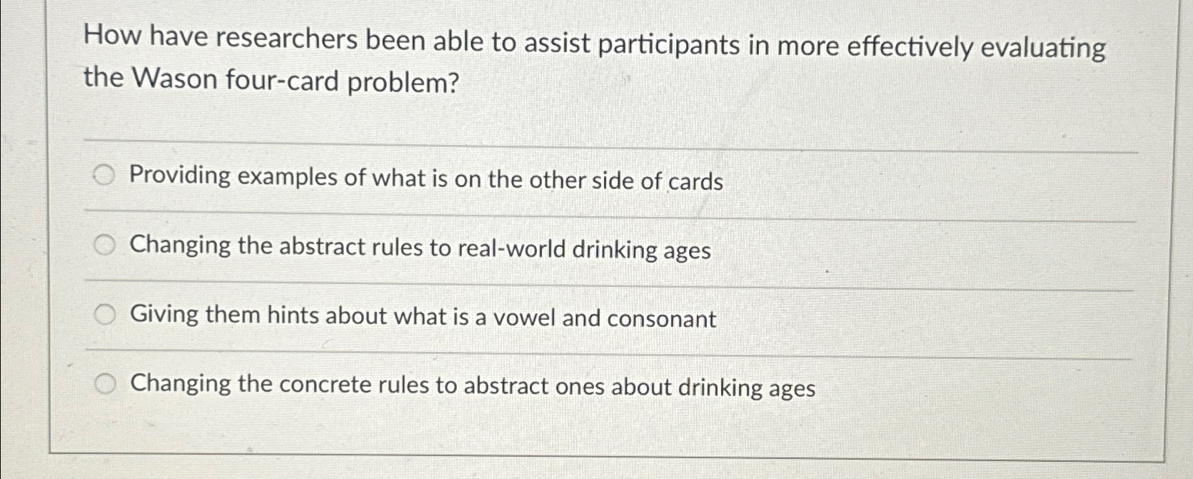 Solved How have researchers been able to assist participants | Chegg.com