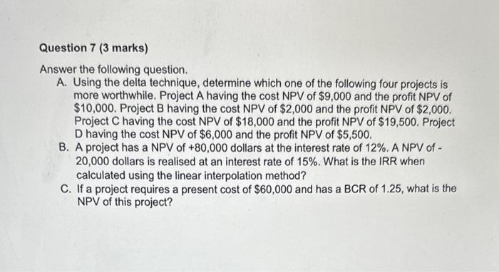 Solved Question 7 (3 marks) Answer the following question. | Chegg.com