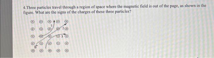 Solved 4. Three Particles Travel Through A Region Of Space | Chegg.com