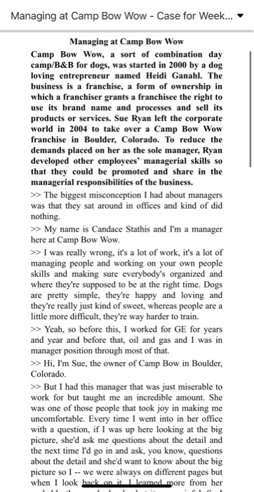 camp bow wow mission statement