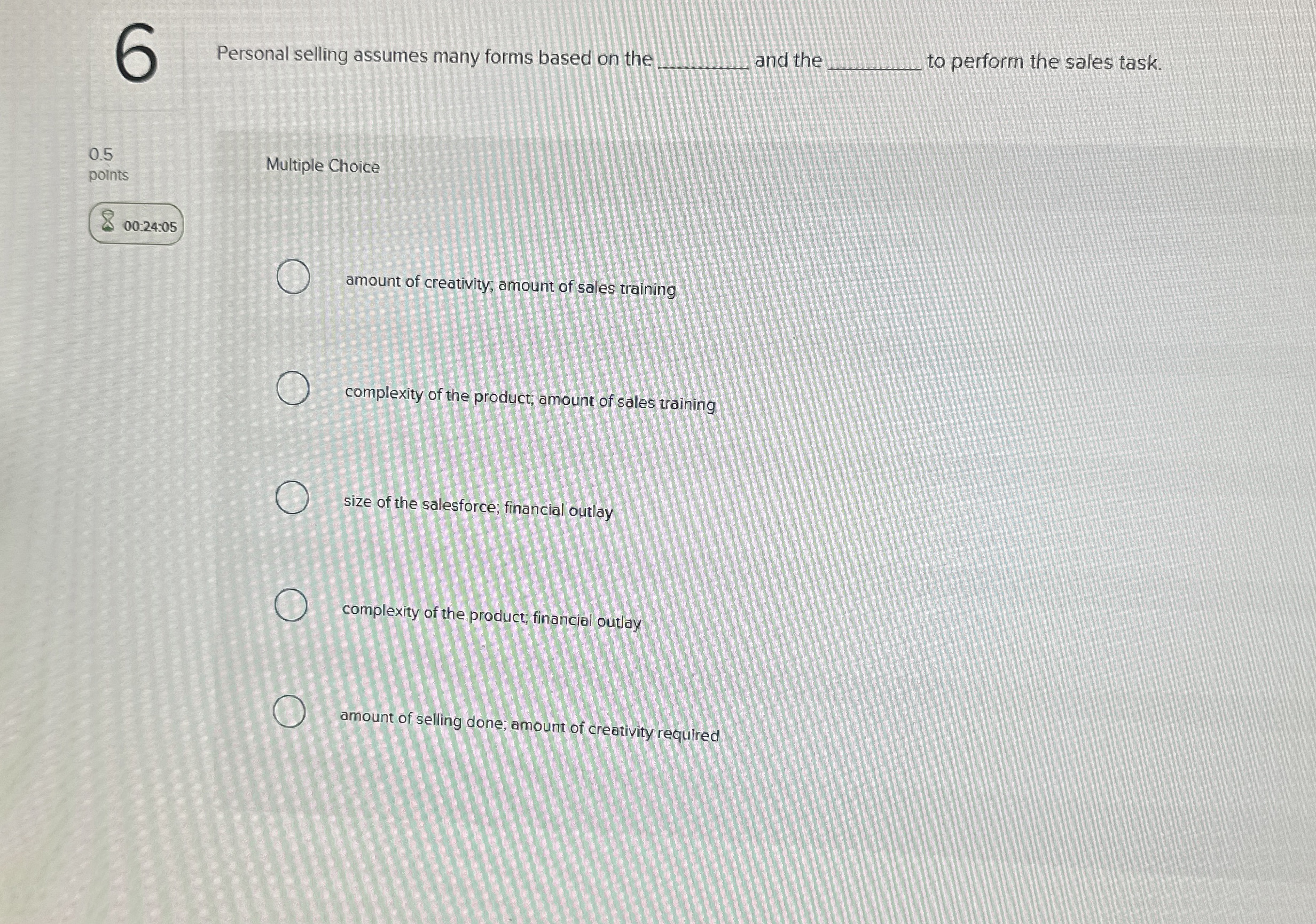 Solved Personal selling assumes many forms based on theand | Chegg.com