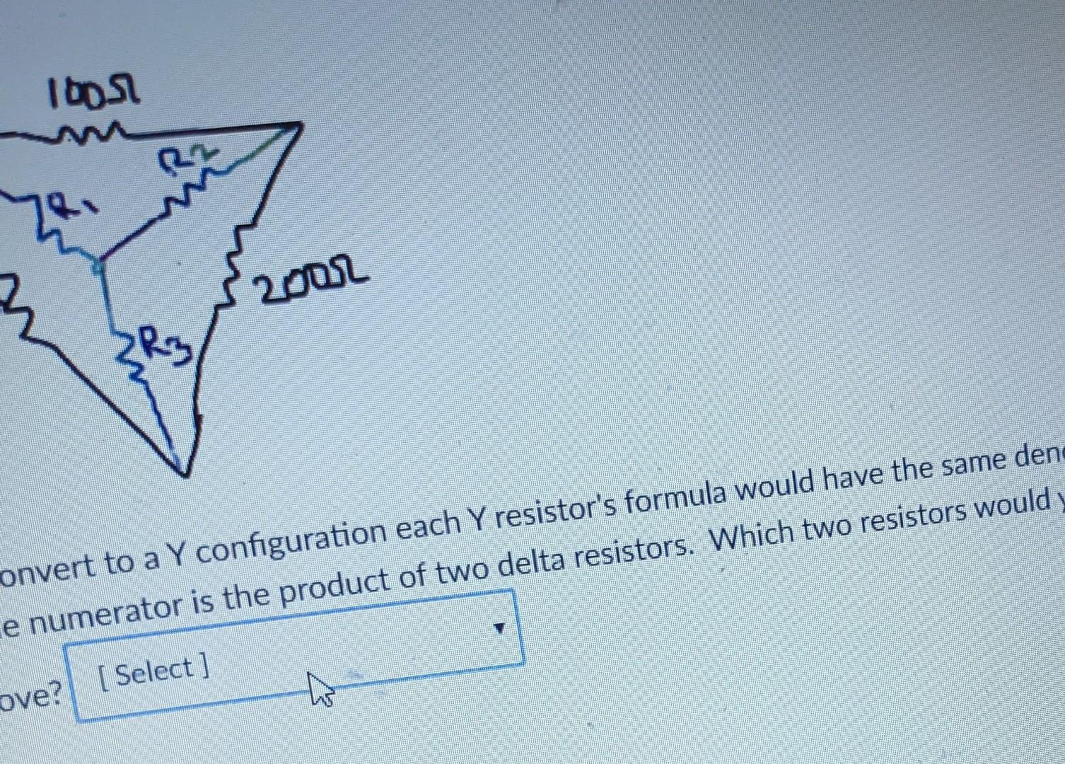 Solved |b5 3 3 2001 onvert to a Y configuration each Y | Chegg.com