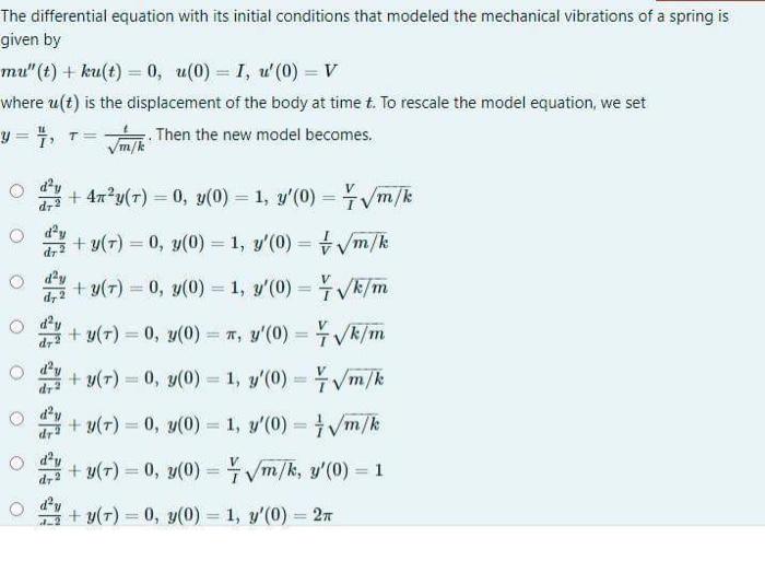 Solved The Differential Equation With Its Initial Conditi Chegg Com