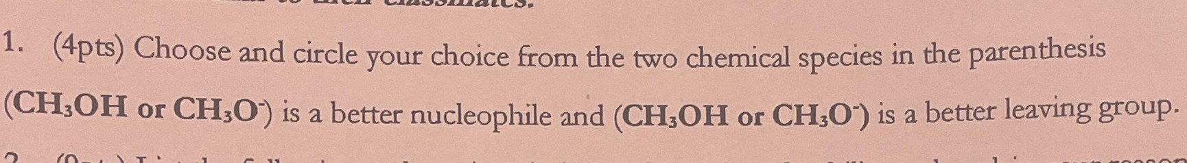 Solved (4pts) ?Choose and circle your choice from the two | Chegg.com