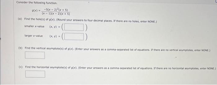Solved Consider the following function. | Chegg.com