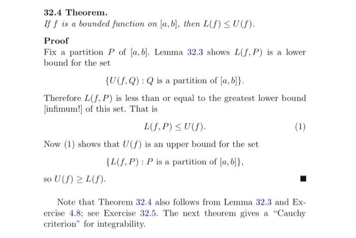 Solved 2.5 Use Exercise 4.8 to prove Theorem 32.4. Specify