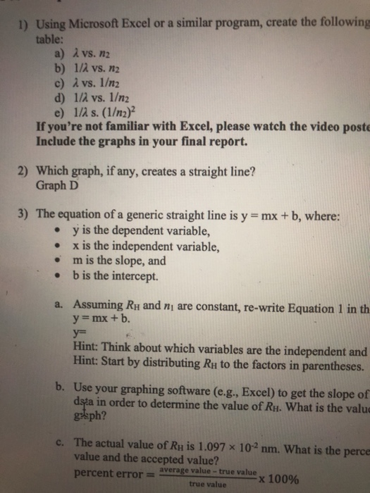 Solved 1 Using Microsoft Excel Or A Similar Program Cre Chegg Com