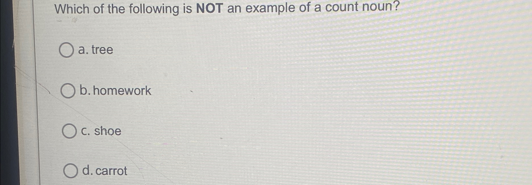 Solved Which of the following is NOT an example of a count | Chegg.com