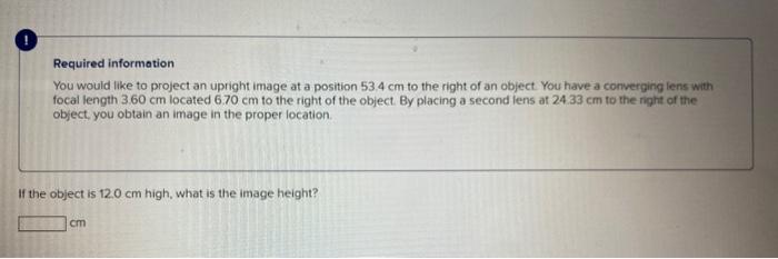 Solved Required information You would like to project an | Chegg.com