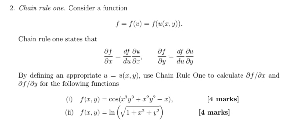 Solved Chain rule one. Consider a | Chegg.com