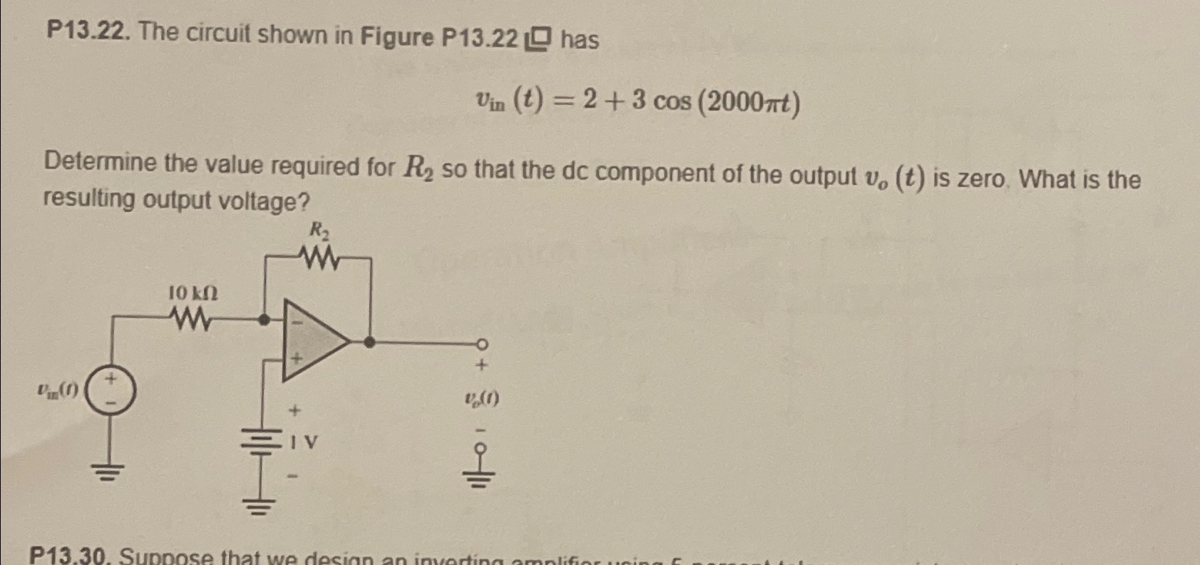 Solved P13.22. ﻿The circuit shown in Figure P13.22 | Chegg.com