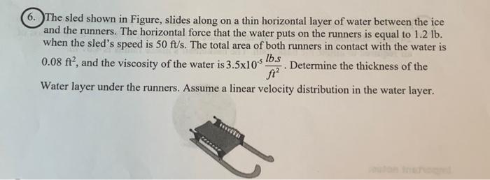 solved-6-the-sled-shown-in-figure-slides-along-on-a-thin-chegg