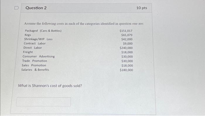 cost assignments provide which of the following