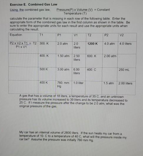 combined gas law worksheet answers