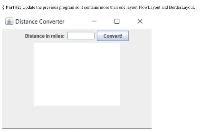 Solved Exercise #1: (Simple GUI with different layout | Chegg.com