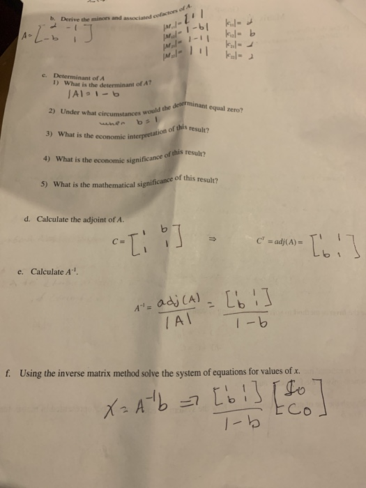 Inverse Method Questions Solved ce the inverse method to solve the following system | Chegg.com
