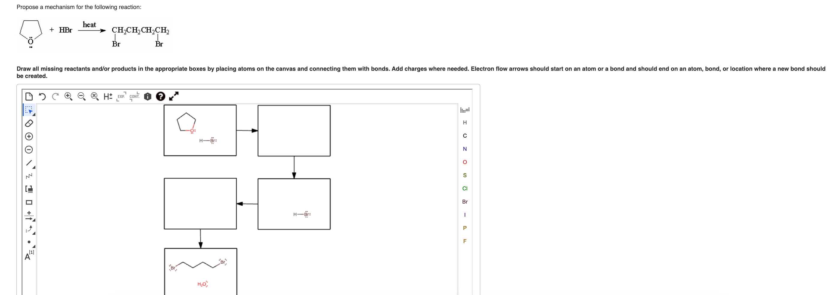 Solved Propose a mechanism for the following reaction: be | Chegg.com