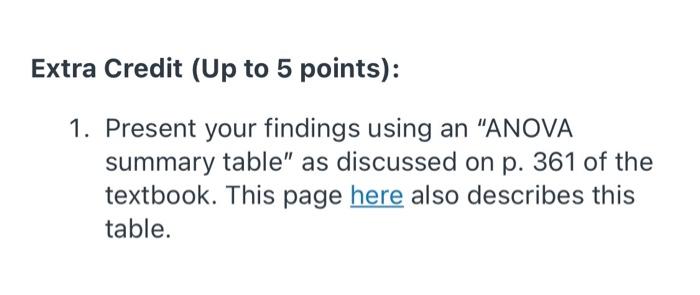 Solved Extra Credit (Up to 5 points): 1. Present your | Chegg.com