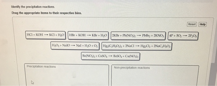 for each reaction identify the precipitate or lack thereof for each reaction identify the precipitate or lack thereof
