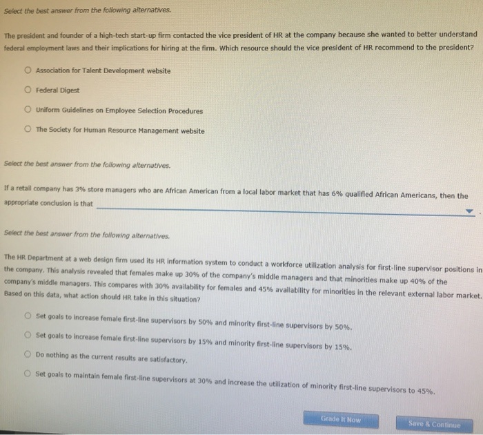 Solved Select the best answer from the following | Chegg.com