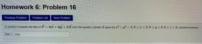 Solved Homework 6: Problem 16 Previous Problem Problem List | Chegg.com