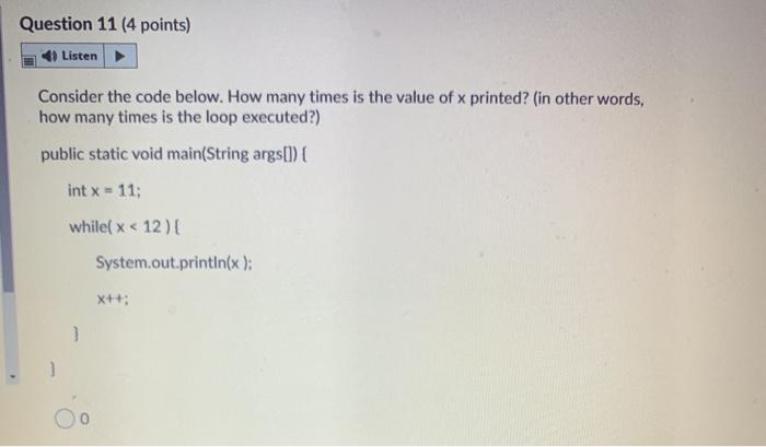 Solved Question 3 (4 points) Listen Is this a valid JAVA | Chegg.com