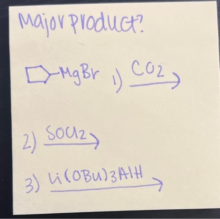 Solved Major Product? | Chegg.com